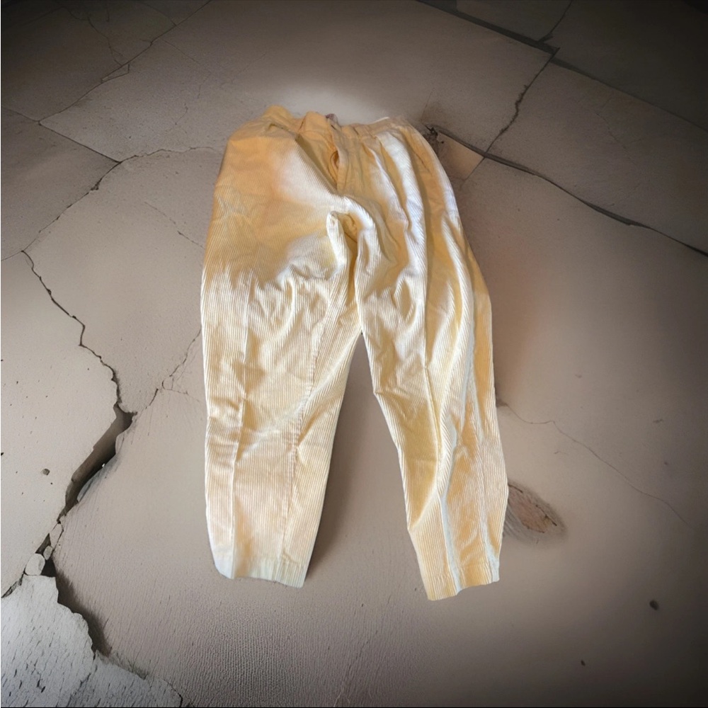 VTG Palmetto’s Loafers Buttercream Pleated Corduroy Pants 28 Size 2 Trousers‎